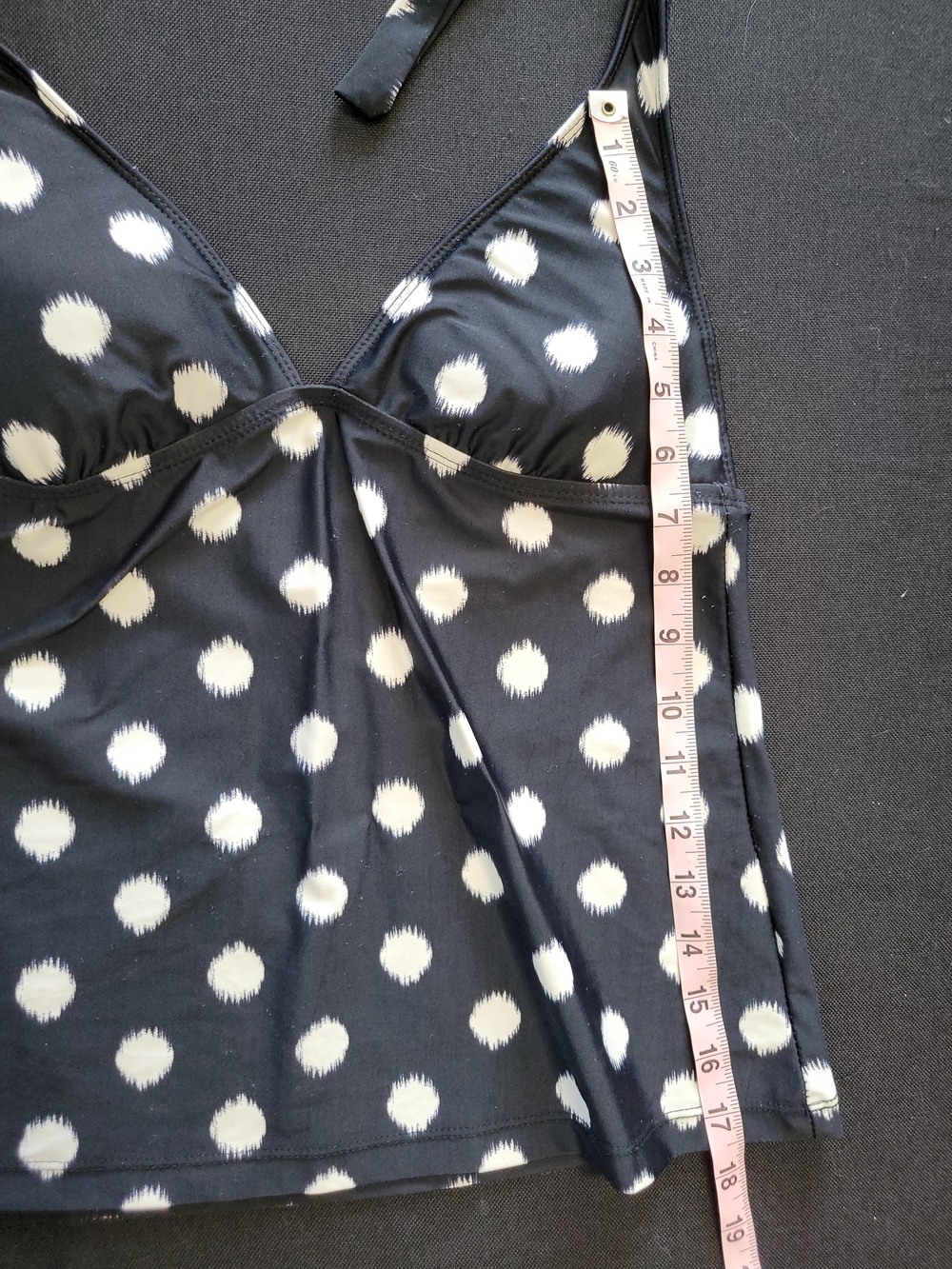 Target Black and White Polka Dot Halter Tankini Top - Picture 4 of 5